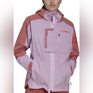 Adidas Women's Terrex Xploric RAIN.RDY Mountain Jacket Blilil/Wonred